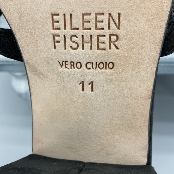NEW Eileen Fisher Women’s Noni D’Orsay Sandals Black Size 11 - Picture 6 of 10